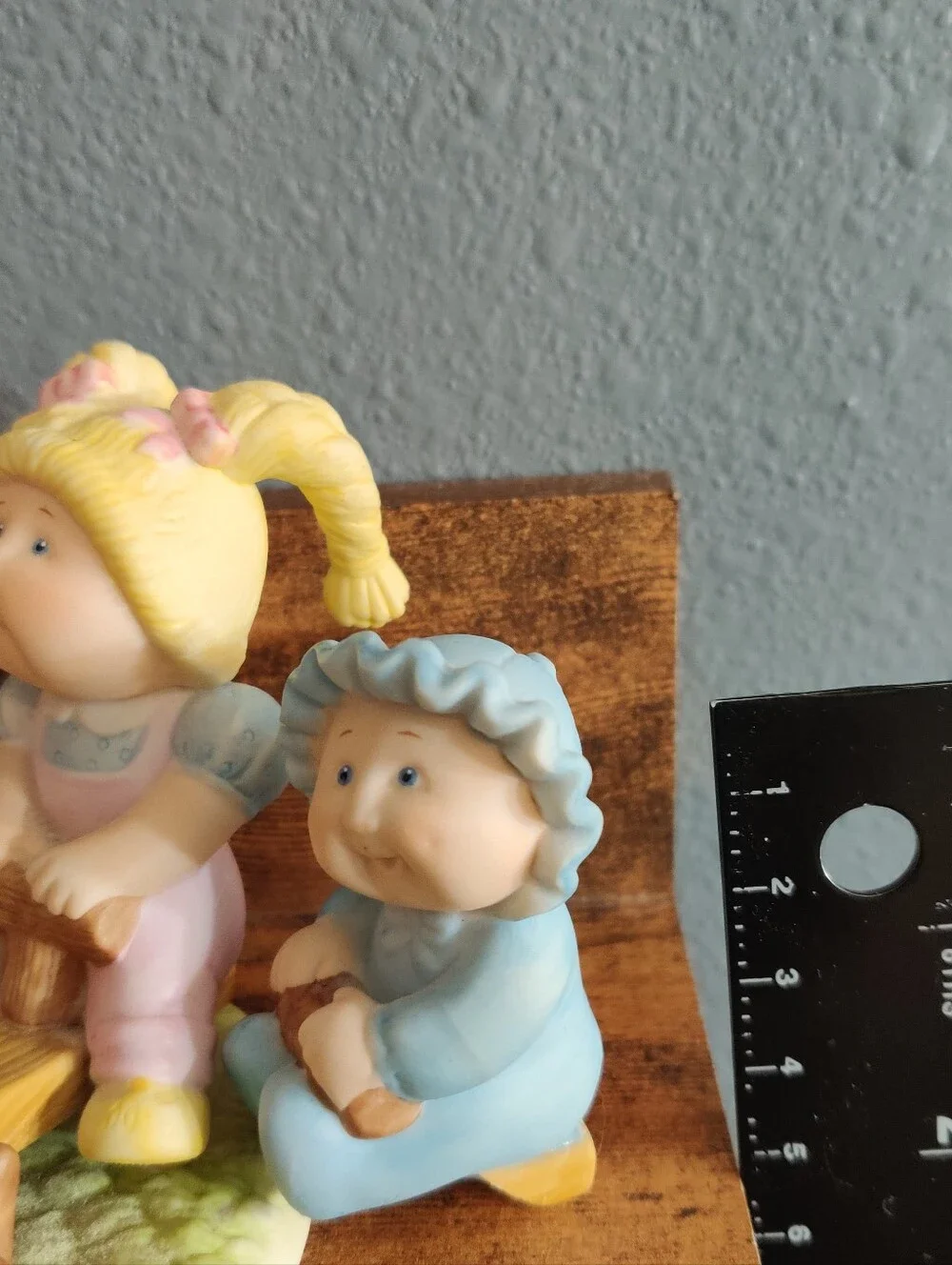 Vintage 1984 Cabbage Patch Kids Baby Chicks Porcelain Figurine 80s Easter Girls